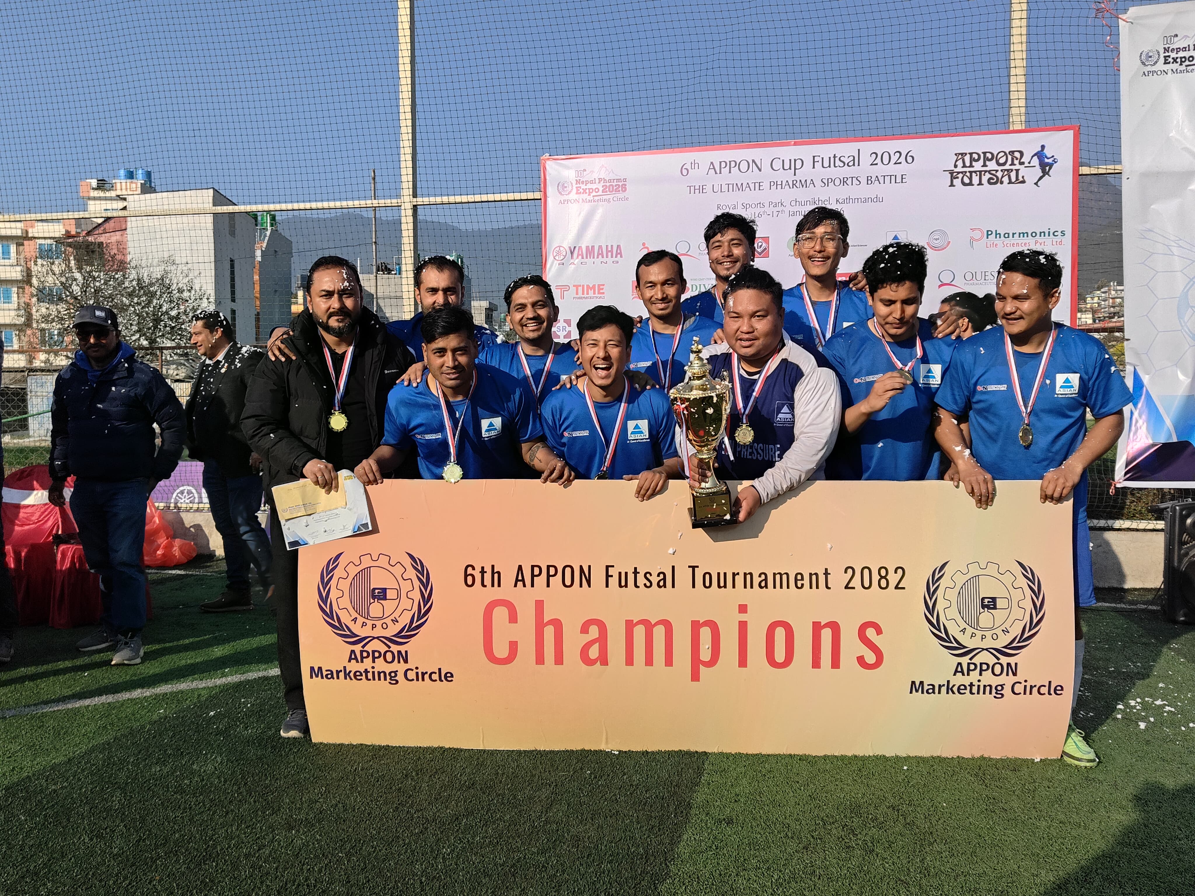 एसियन फर्मास्युटिकल्सले जित्यो छैठौँ एपोन फुटसल कप २०२६