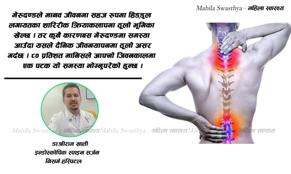 कुन-कुन कारणले मेरुदण्डमा समस्या हुन्छ ?उपचार पछि समस्या दोहोरिने सम्भावना कती ?