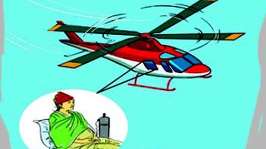 प्रसूति व्यथा लागेकी किशोरीको हेलिकोप्टरमार्फत उद्धार