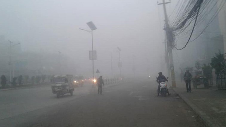 तराईमा कुहिरोको प्रभाव कायमै, पहाड–हिमालमा मौसम खुला