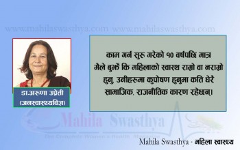 कठै! महिला स्वास्थ्य…चुनावमा नसमेटिने?