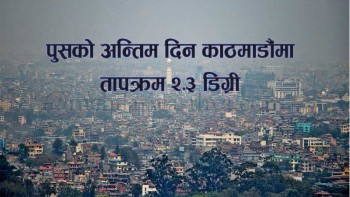 पुसको अन्त्यसँगै उपत्यकामा चिसो चर्कियो, तराईमा हुस्सु र पहाडमा कडाकेको जाडो