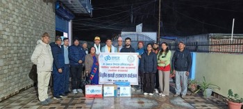 ओम समाज डेण्टल अस्पतालद्वारा पवनेश्वर खानेपानी संस्थालाई विद्युत सामग्री हस्तान्तरण