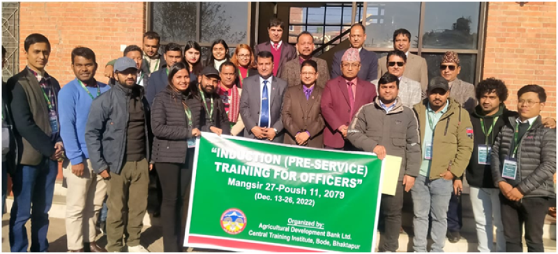 नवनियुक्त अधिकृतलाई कृषि विकास बैंकको पूर्व सेवाकालीन तालिम