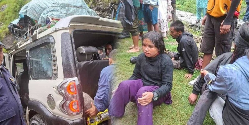 कालिकोटमा गाडी दुर्घटना हुँदा सात जना घाइते