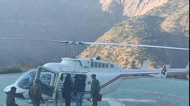 रुकुम पूर्वमा ७ वर्षीय बालक खसेर घाइते, हेलिकोप्टरबाट उद्धार