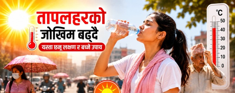 तापलहरको जोखिम बढ्दै, यस्ता छन् लक्षण र बच्ने उपाय