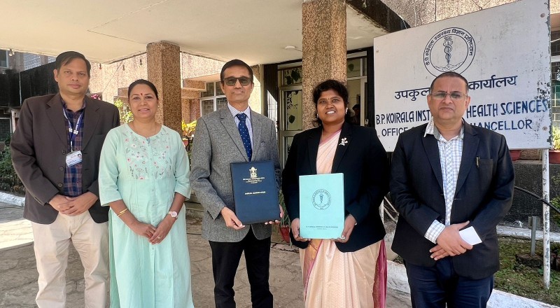 बीपी कोइराला स्वास्थ्य विज्ञान प्रतिष्ठानले भारतीय विश्वविद्यालयसँग सहकार्य विस्तार